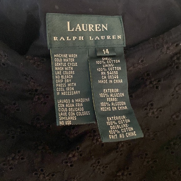 Ralph Lauren Cotton Eyelet Skirt 14 - Picture 4 of 7